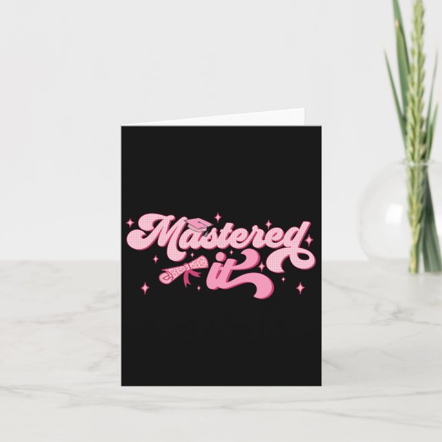 Cartão Mestrado Graduação Mba De Formando Graduado (Frente)