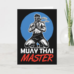 Cartão Mestre de Muay Thai Hobby Artes Marciais Lutador d
