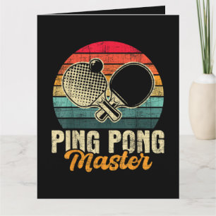Cartão Mestre de Ping Pong - Esportes de Jogador de Tênis