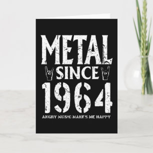 Cartão Metal Gift Birthday Vintage 1964