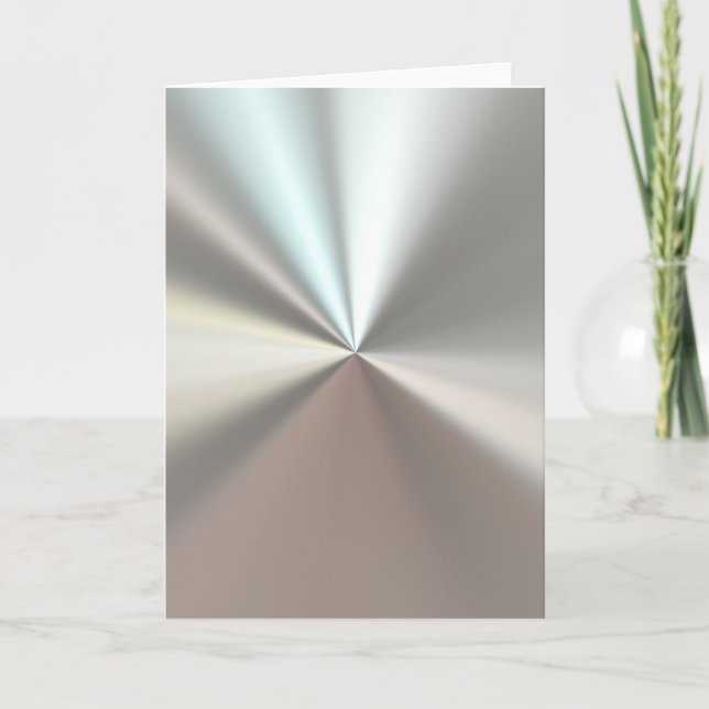 Cartão metal prateado artístico (Frente)