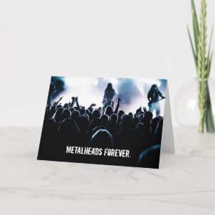 Cartão Metalheads Forever Heavy Metal Birthday Card