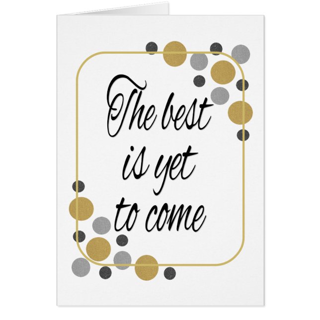 Cartão Metálico O melhor ainda está por vir (Frente)