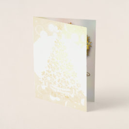 Cartão Metalizado С de Natal