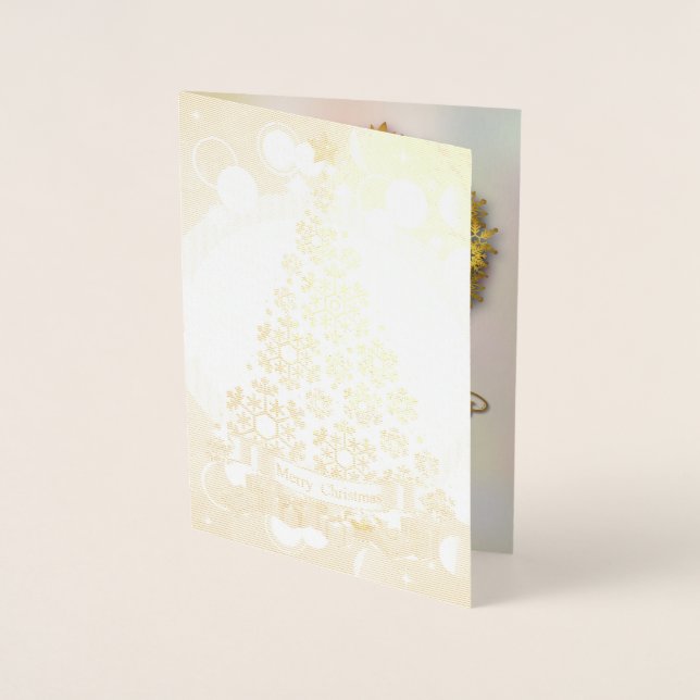 Cartão Metalizado С de Natal (Frente)