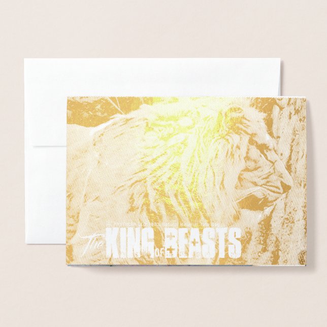 Cartão Metalizado ラ イ オ ン 箔 Equipe do カ (Frente com envelope)