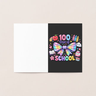 Cartão Metalizado 100 Dias De Escola 