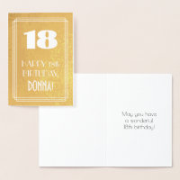 18º aniversário ~ Art Deco Style "18" & Custom Nam
