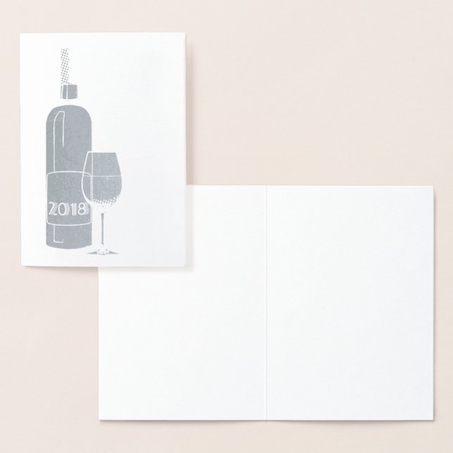 Cartão Metalizado 2018 Saúde! Silver Foil (Exibição)