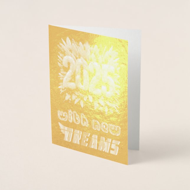 Cartão Metalizado 2025 Com Novos Sonhos (Frente)