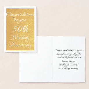 Cartão Metalizado 50th Aniversário