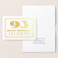 93.º Aniversário; Nome + Arte Deco Inspiraram "93"