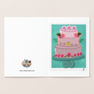 Cartão Metalizado A Celebração Rósea