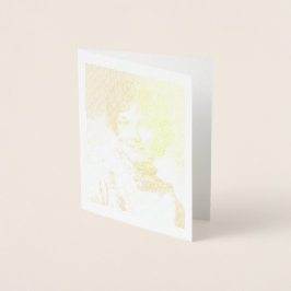 Cartão Metalizado A. Joyce Elliott Gold Foil Note Card