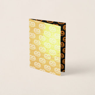 Cartão Metalizado Abóbora de Caveira