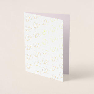 Cartão Metalizado Abóbora Rosa com laço preto