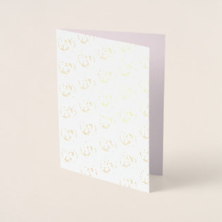 Cartão Metalizado Abóbora Rosa com laço preto