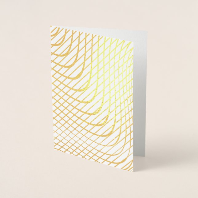 Cartão Metalizado Abstrato minimalista moderno Dourado (Frente)