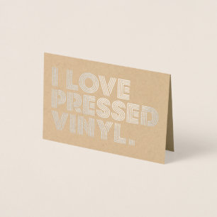 Cartão Metalizado Adoro Vinil Pressionado