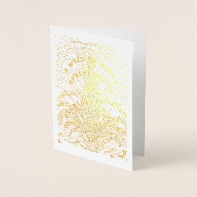 Cartão Metalizado Água da vida (Frente)