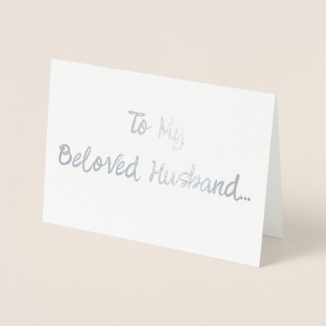 Cartão Metalizado Amado Marido... (Frente)