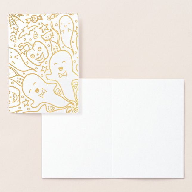 Cartão Metalizado Amigos do Halloween (Exibição)