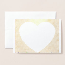 Cartão Metalizado Amor Cardíaco Memória de Saída Rosa Destino