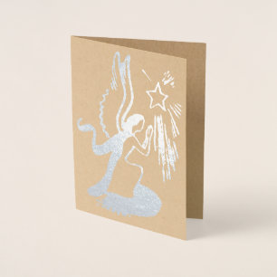 Cartão Metalizado Anjo de Prata