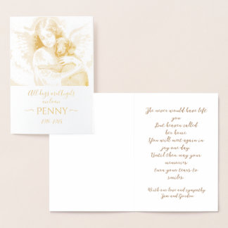 Cartão Metalizado Anjo Simpatia por Perda de Dachshund