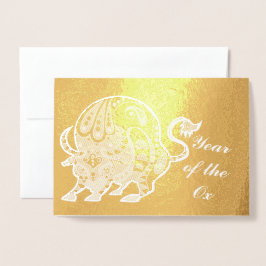 Cartão Metalizado Ano do Ox