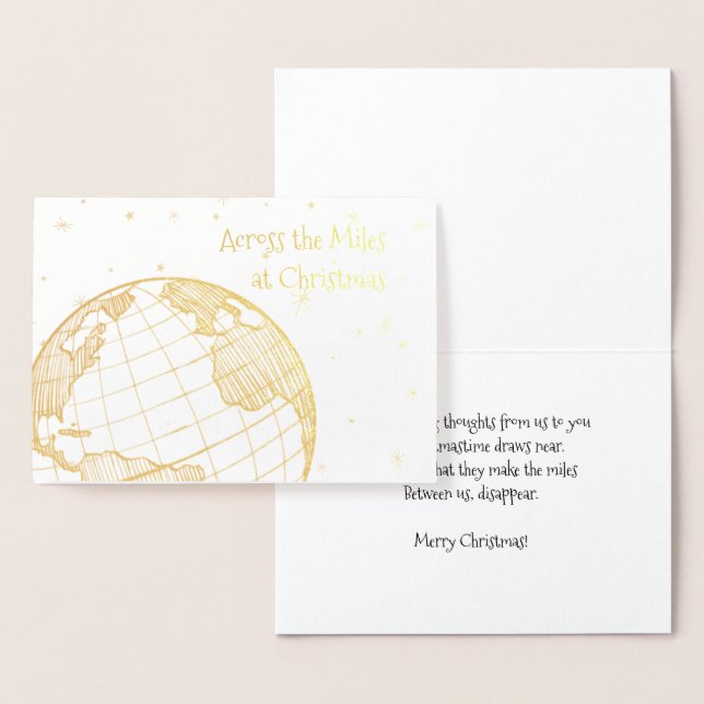 Cartão Metalizado Ao longo do Miles no Natal (Exibição)