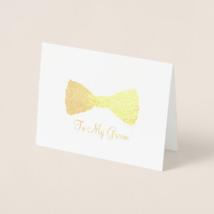 Cartão Metalizado Ao Meu Noivado De Casamento Arco Tie Bowtie