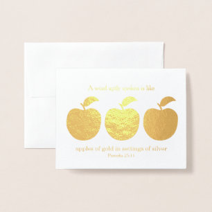 Cartão Metalizado Apreciação do Pastor Dourado das Apple Faladas Apr