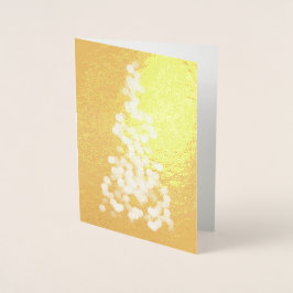 Cartão Metalizado Árvore de Natal abstrato Dot na Dourada