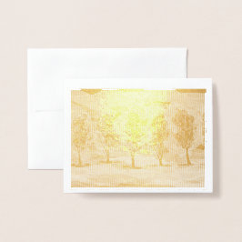 Cartão Metalizado Árvores Roxas por Mark Edward Westerfield Gold Foi