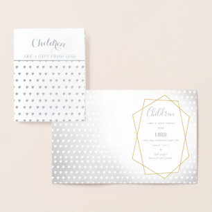 Cartão Metalizado As crianças são um presente de Deus