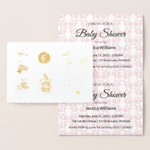 Cartão Metalizado Atualização do Cute Boho Baby Shower
