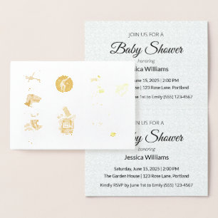 Cartão Metalizado Atualização do Cute Boho Baby Shower