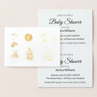 Cartão Metalizado Atualização do Cute Boho Baby Shower