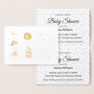 Cartão Metalizado Atualização do Cute Boho Baby Shower