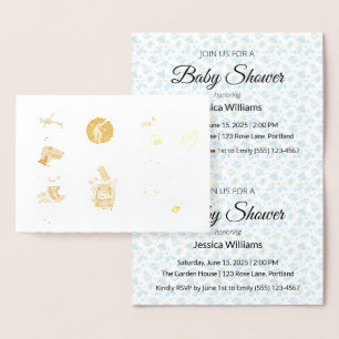 Cartão Metalizado Atualização do Cute Boho Baby Shower
