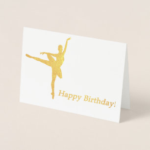 Cartão Metalizado Ballerina Birthday Card