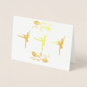 Cartão Metalizado Ballerina Christmas