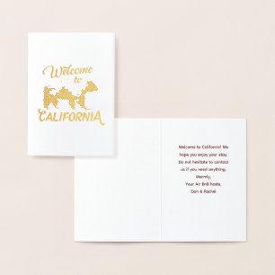 Cartão Metalizado Bem-vindo à Floresta do Urso da Califórnia