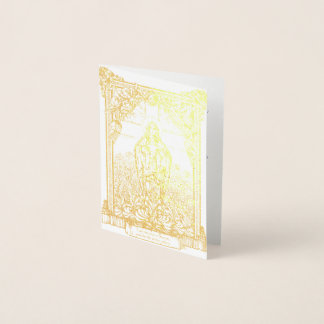 Cartão Metalizado Bênção da Virgem Maria Card