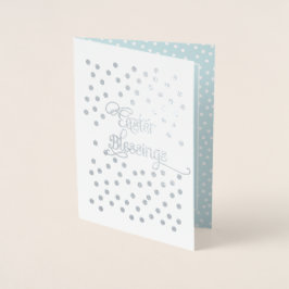 Cartão Metalizado Bênçãos páscoas. Little African American Angel