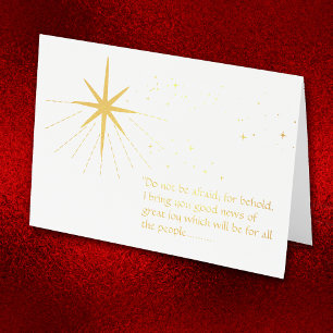Cartão Metalizado Bethlehem Star Gold Foil Card