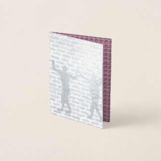 Cartão Metalizado Black Magic Hollyhock por Yeshaya Dank -