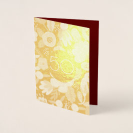 Cartão Metalizado Bodas de Ouro 50º Aniversário