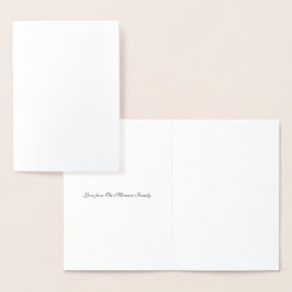 Cartão Metalizado bolinhas de script personalizado do feliz dia de o